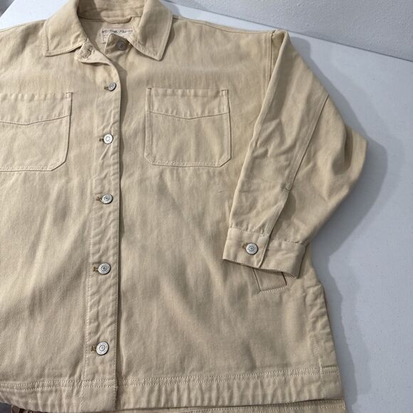 Free People We The Free Denim Jacket Women Extra Small Madison City Oversize Y2K - Picture 13 of 15